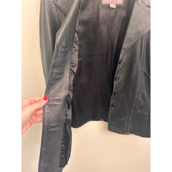 Wilsons Leather Women’s Black Button-Up Jacket | Size L | Classic Style - Picture 10 of 10